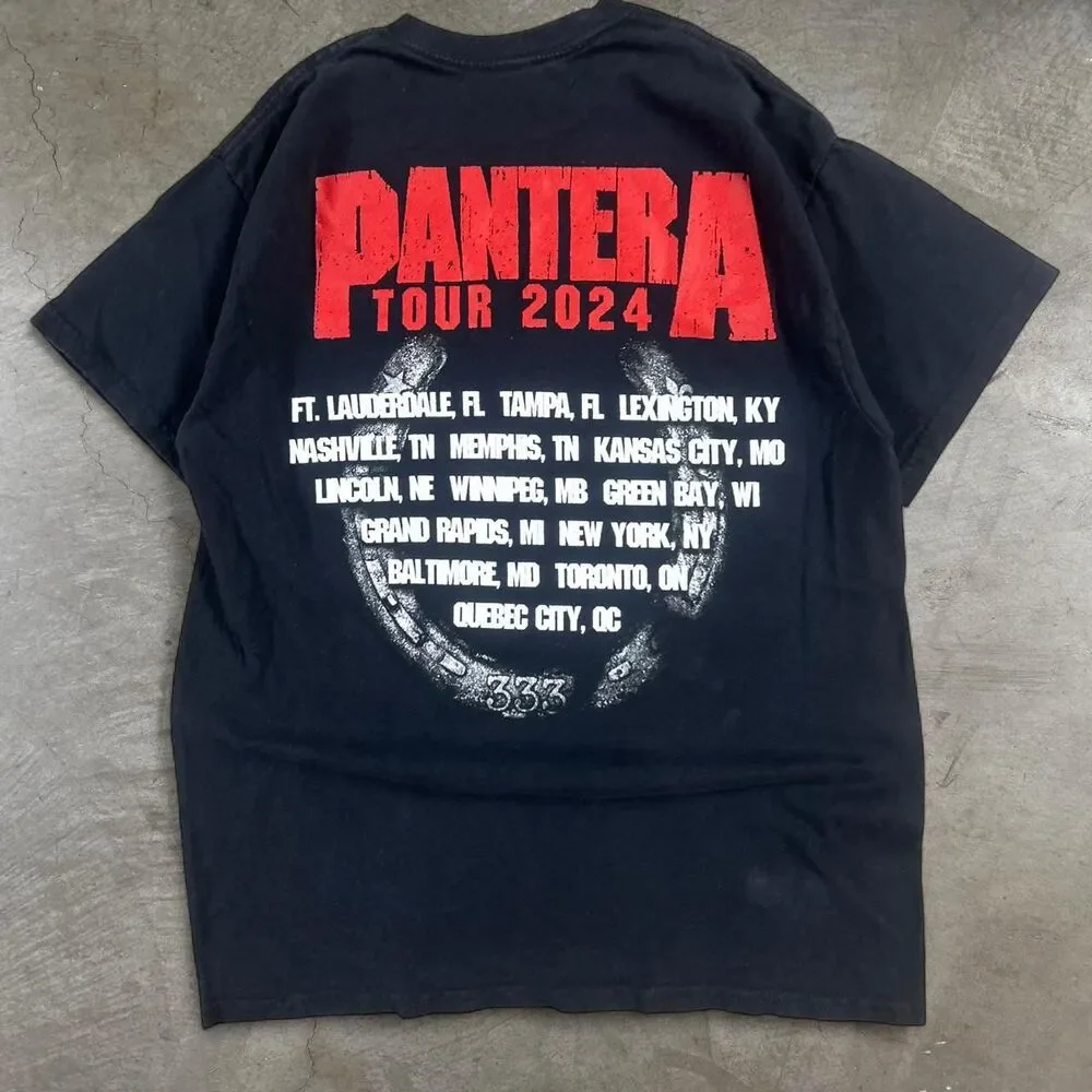 2024 Official Pantera Tour Dimebag Darrell Horseshoe Concert T-shirt